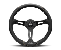 Momo Gotham Steering Wheel 350 mm - Black Leather/Black Spokes