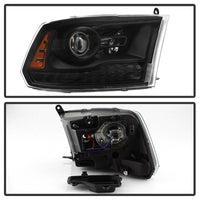 xTune Dodge Ram 13-17 ( w/ Factory Projector LED) Projector Headlight - Black HD-JH-DR13-P-BK