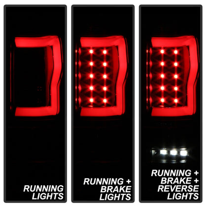 Spyder Ford F150 04-08 Styleside Tail Light V2 - LED - Black Smoke ALT-YD-FF15004V2-LBLED-BSM