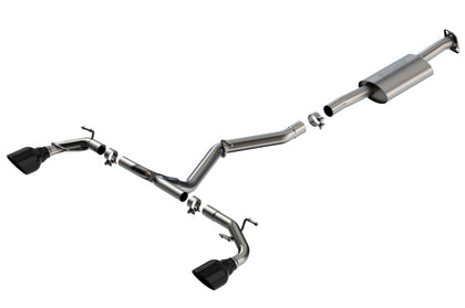 Borla 22-23 Subaru BRZ/Toyota GR86 2.4L RWD AT/MT S-Type Catback Exhaust - Black Chrome Tips