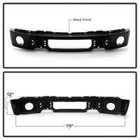 Spyder Ford F150 09-14 w/Fog Light Hole Front Bumper - Black (OEM # 9L3Z17757DPTM)