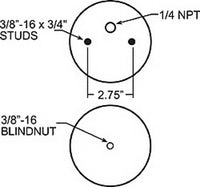 Firestone Ride-Rite Replacement Bellow 224C (For Kit PN 2040/1130/2601/2598/2580/2170) (W217606873)