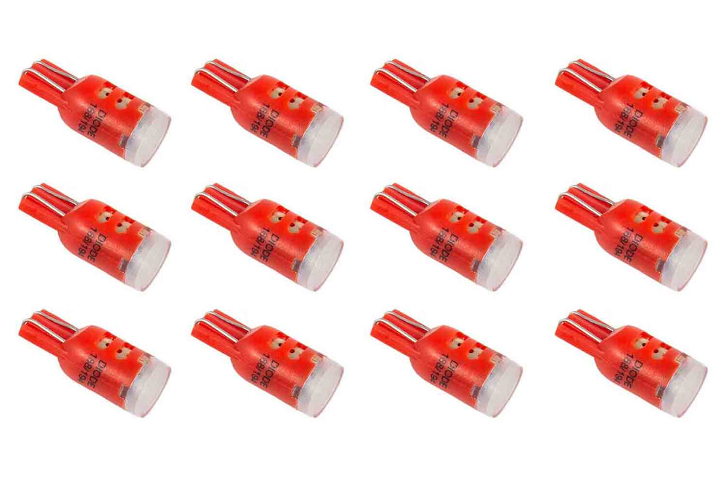 1980-1993 Ford Mustang Instrument Panel Light Bulb LED Red (twelve)