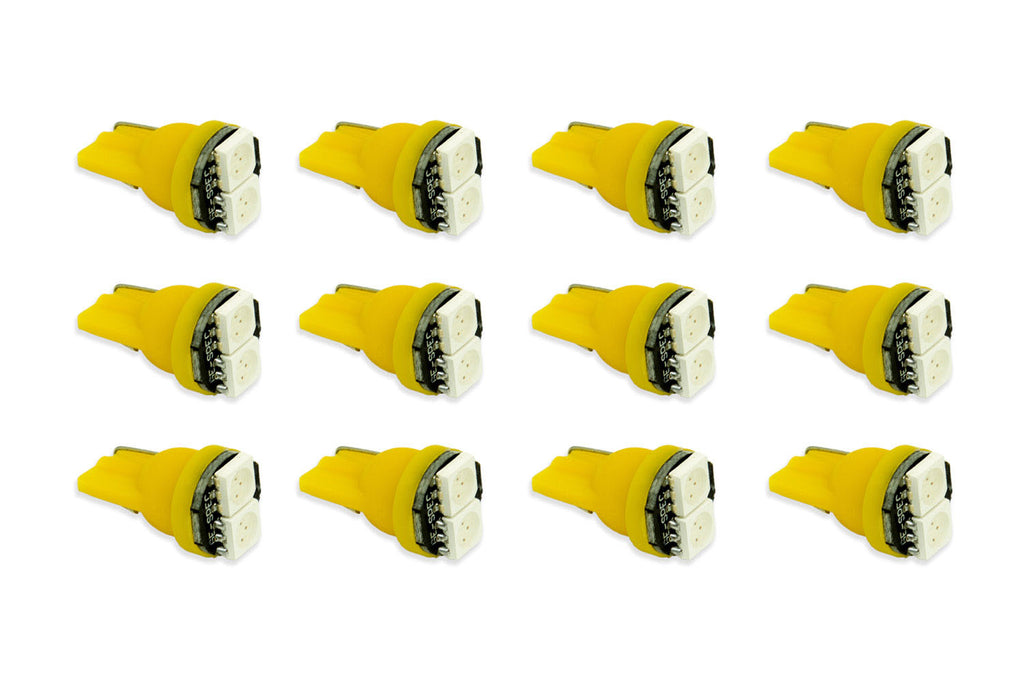 1980-1993 Ford Mustang Instrument Panel Light Bulb LED Amber (twelve)