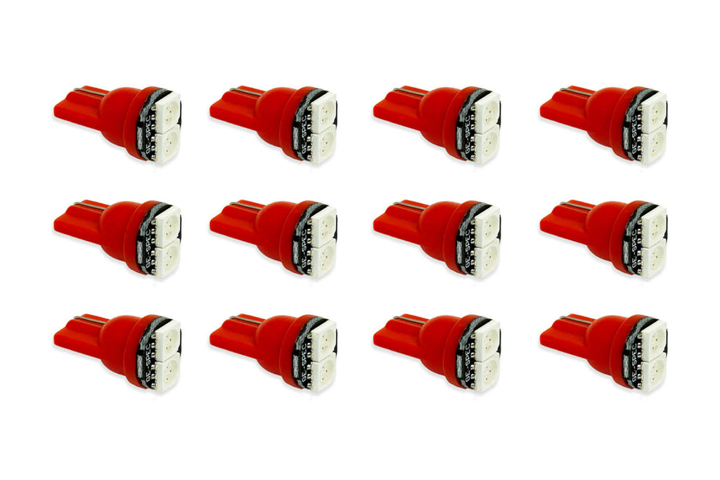 1980-1993 Ford Mustang Instrument Panel Light Bulb LED Red (twelve)