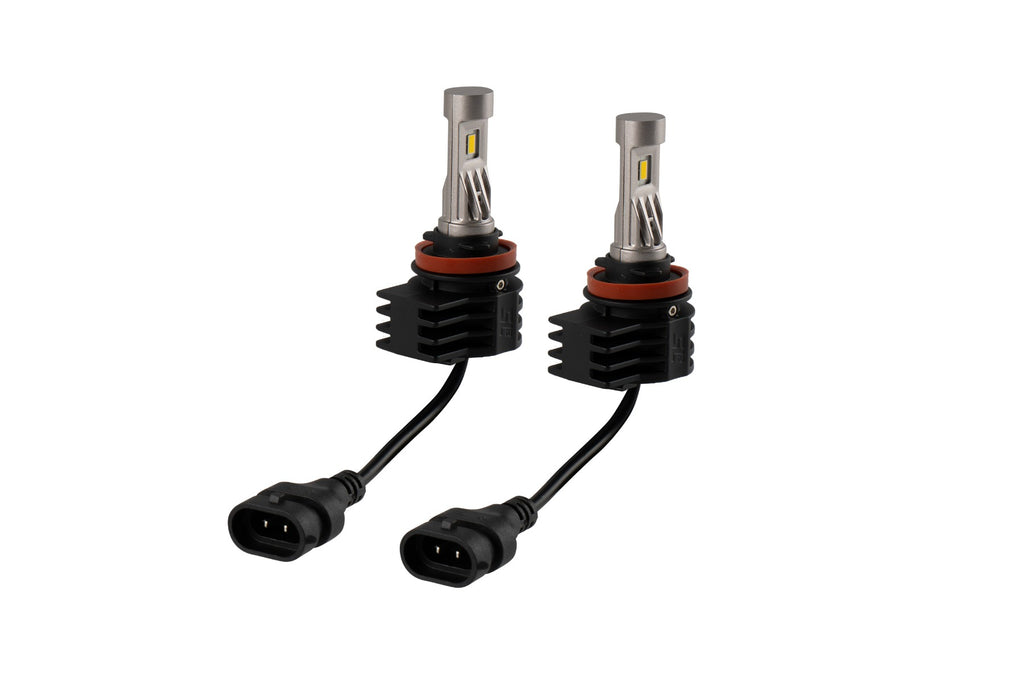 H11/H8/H9 White SL2 LED Bulbs Pair With Antiflicker Modules