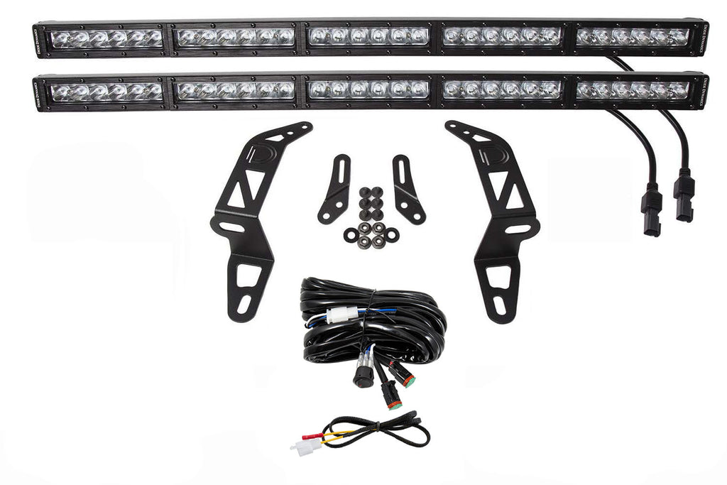 SS30 Bumper Bracket Kit For 2018-2025 Jeep Jl Wrangler Gladiator White Driving Dual