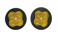 SS3 Pro ABL Yellow SAE Fog Round No Brackets (pair)