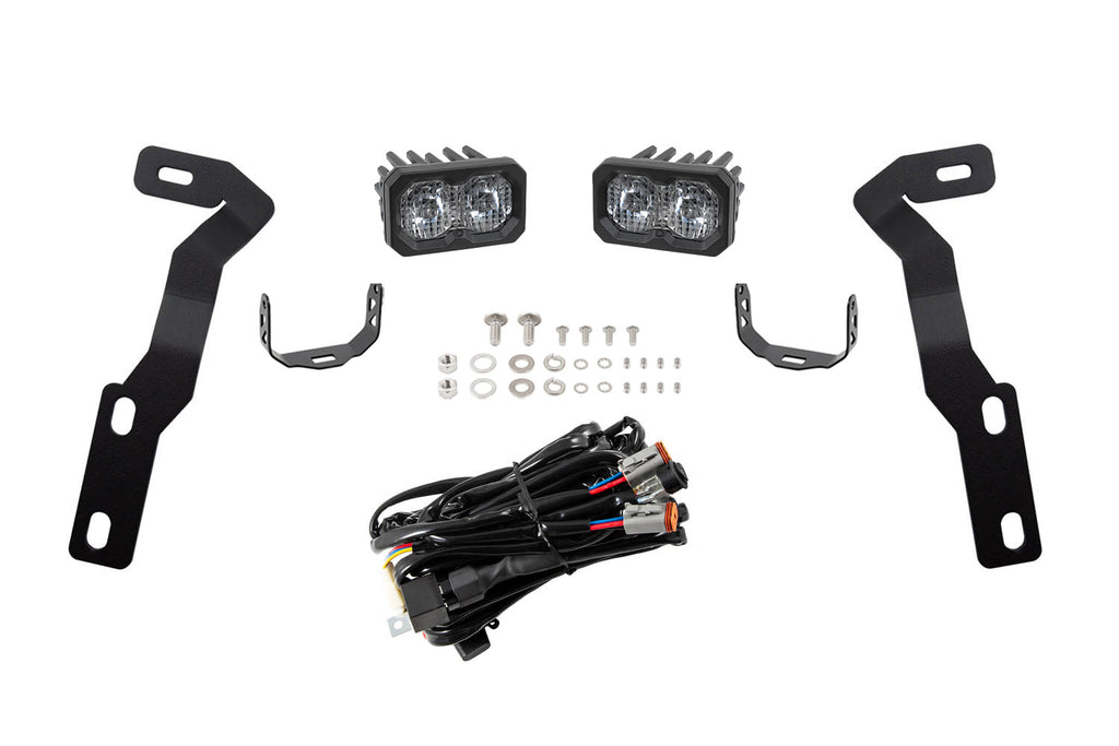 C2 2 0 LED Ditch Light Kit For 2016-2023 Toyota Tacoma Sport White Combo Driving