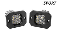 SSC1 LED Pod Sport White Flood Flush Rbl (pair)