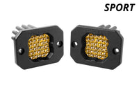 SSC1 LED Pod Sport Yellow Flood Flush ABL (pair)