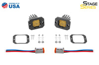 SSC1 LED Pod Sport Yellow Flood Flush ABL (pair)