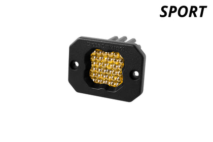 SSC1 LED Pod Sport Yellow Flood Flush ABL (single)