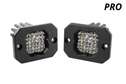 SSC1 LED Pod Pro White Flood Flush Rbl (pair)
