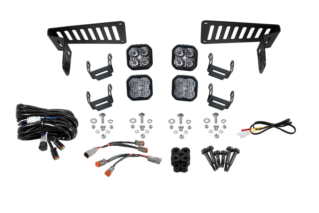 SS3 Cowl LED Bracket Kit For 2018-2026 Jeep Jl Wrangler Gladiator White Pro