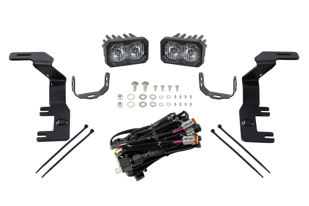 C2 2 0 LED Ditch Light Kit For 2015-2021 Colorado Canyon Sport White Combo Driving