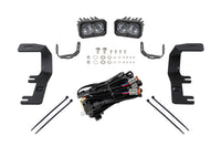 C2 2 0 LED Ditch Light Kit For 2014-2019 Silverado Sierra Sport White Combo Driving