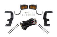 C2 2 0 LED Ditch Light Kit For 2014-2019 Silverado Sierra Sport Yellow Combo