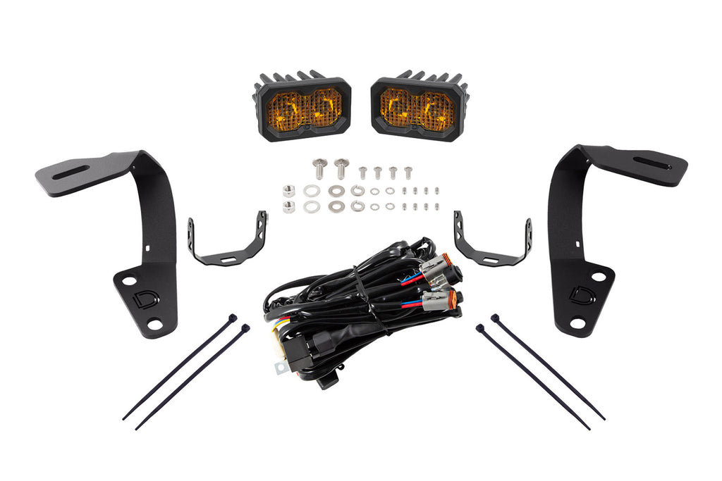 2010-2024 Toyota 4Runner Off-Road Light LED Ditch Light Kit Sport Yellow Combo
