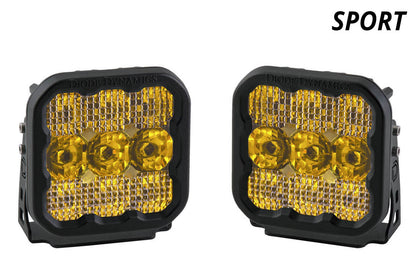 SS5 LED Pod Sport Yellow Driving (pair)