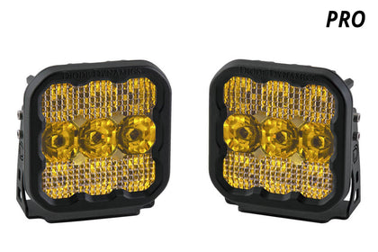 SS5 LED Pod Pro Yellow Flood (pair)