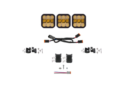 SS5 Sport Universal Crosslink 3 Pod Lightbar Yellow Combo