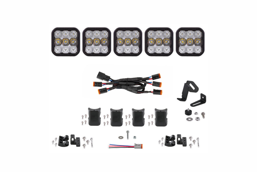 SS5 Sport Universal Crosslink 5 Pod Lightbar White Combo