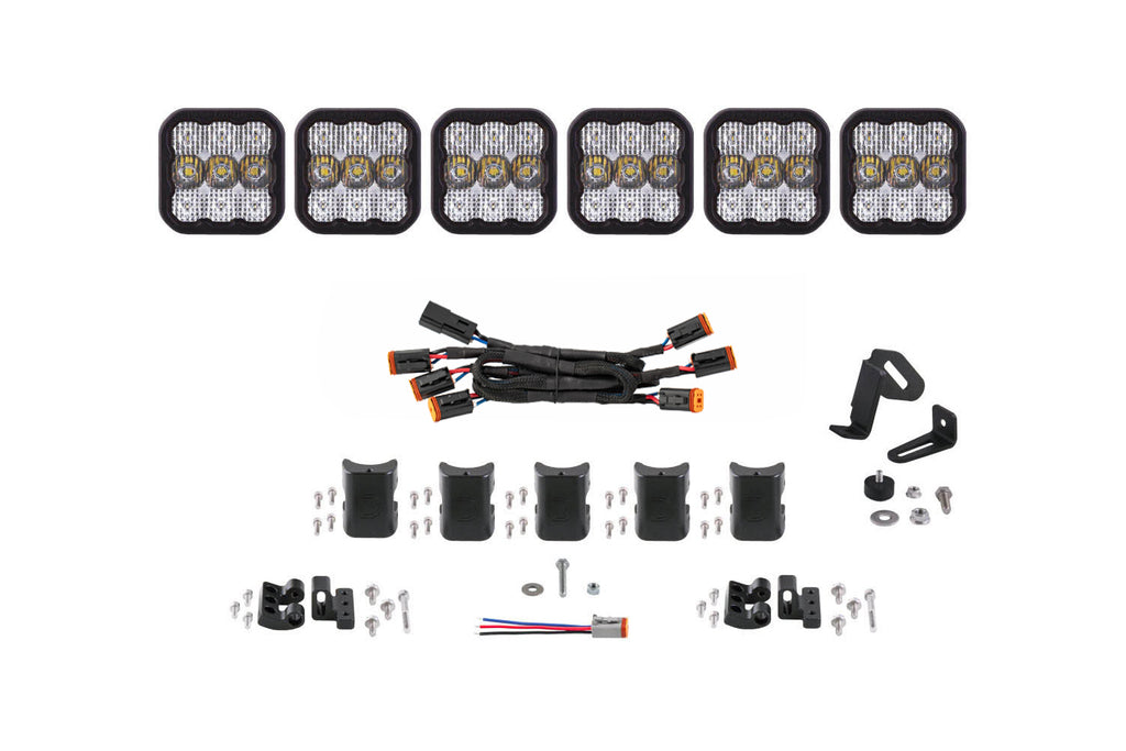 SS5 Sport Universal Crosslink 6 Pod Lightbar White Combo