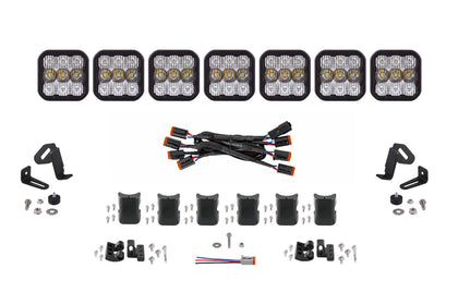 SS5 Sport Universal Crosslink 7 Pod Lightbar White Combo