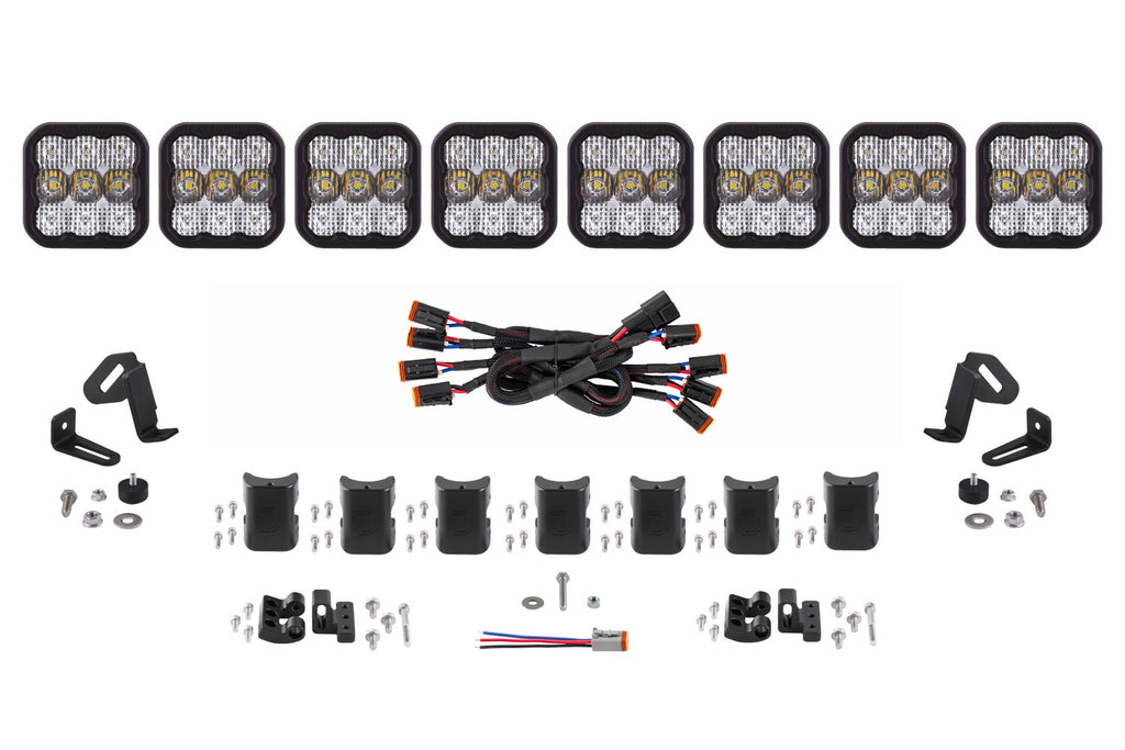 SS5 Sport Universal Crosslink 8 Pod Lightbar White Combo