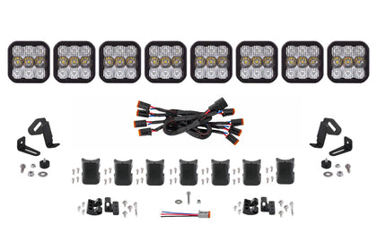 SS5 Sport Universal Crosslink 8 Pod Lightbar White Combo