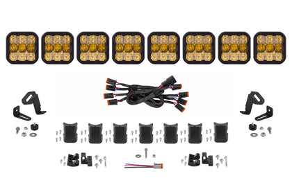 SS5 Sport Universal Crosslink 8 Pod Lightbar Yellow Combo