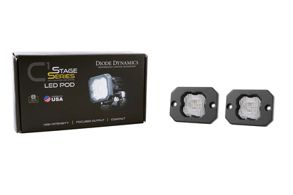 SSC1 LED Pod White SAE Fog Flush ABL (pair)