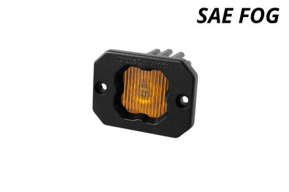 SSC1 LED Pod Yellow SAE Fog Flush ABL (one)