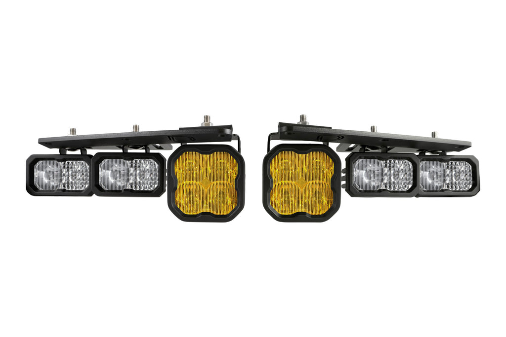 2021-2025 Ford Bronco Stage Series Fog Pocket Kit Yellow Pro