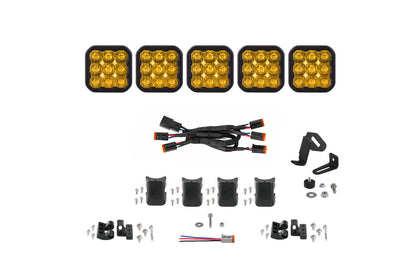 SS5 Sport Universal Crosslink 5 Pod Lightbar Yellow Driving