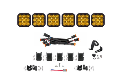 SS5 Sport Universal Crosslink 6 Pod Lightbar Yellow Driving