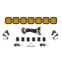 SS5 Sport Universal Crosslink 7 Pod Lightbar Yellow Driving