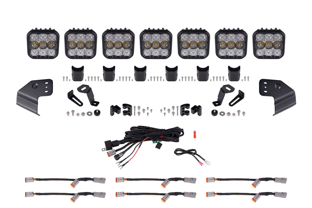 2021-2025 Ford Bronco Light Bar Mounting Kit Bronco SS5 Sport CrossLink Windshield White Combo Lightbar Kit