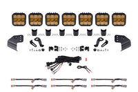 2021-2025 Ford Bronco Light Bar Mounting Kit SS5 Sport CrossLink Windshield Yellow Combo Lightbar Kit