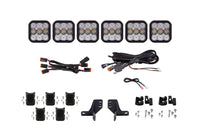2021-2025 Ford Bronco Light Bar Mounting Kit SS5 6-Pod CrossLink Grille Lightbar Kit Sport White Combo