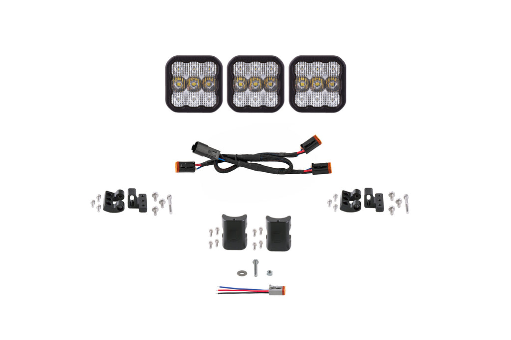 SS5 Pro Universal Crosslink 3 Pod Lightbar White Combo