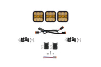 SS5 Pro Universal Crosslink 3 Pod Lightbar Yellow Combo