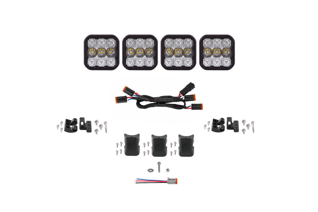 SS5 Pro Universal Crosslink 4 Pod Lightbar White Combo