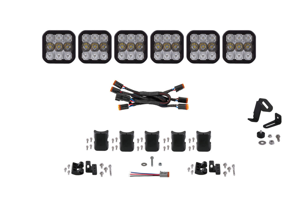 SS5 Pro Universal Crosslink 6 Pod Lightbar White Combo