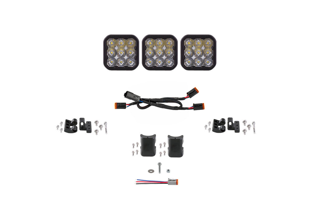 SS5 Pro Universal Crosslink 3 Pod Lightbar White Driving