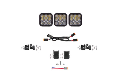 SS5 Pro Universal Crosslink 3 Pod Lightbar White Driving