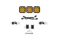 SS5 Pro Universal Crosslink 3 Pod Lightbar Yellow Driving