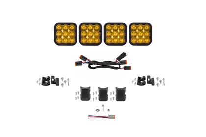 SS5 Pro Universal Crosslink 4 Pod Lightbar Yellow Driving