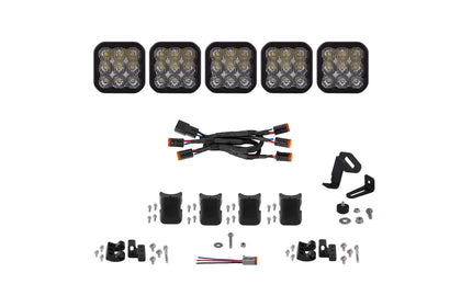 SS5 Pro Universal Crosslink 5 Pod Lightbar White Driving